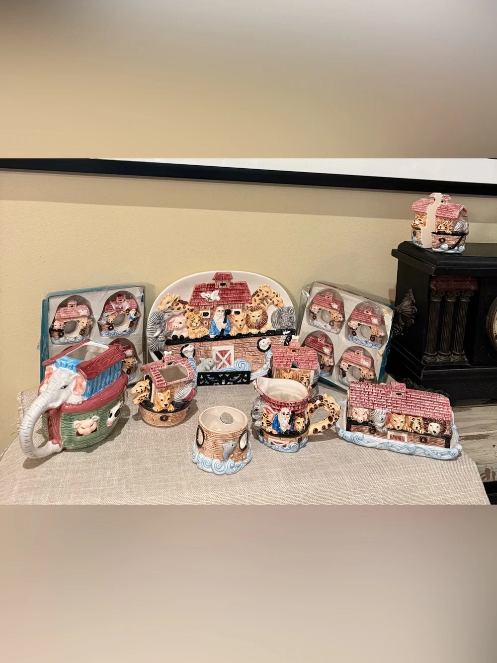 Vintage Wang's International & CBK Noah’s Ark Ceramic Serving Set